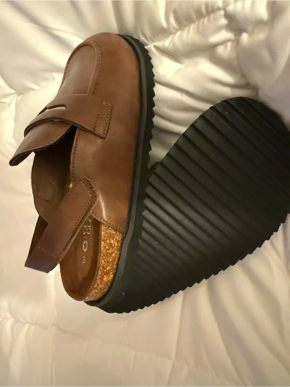 Cloud Clogs Boys Brown Faux Leather Slingback Loafers